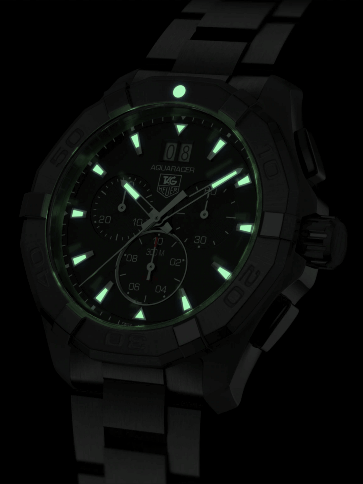 TAG Heuer Aquaracer Quartz Chronograph Grey Dial 43mm Men's Watch