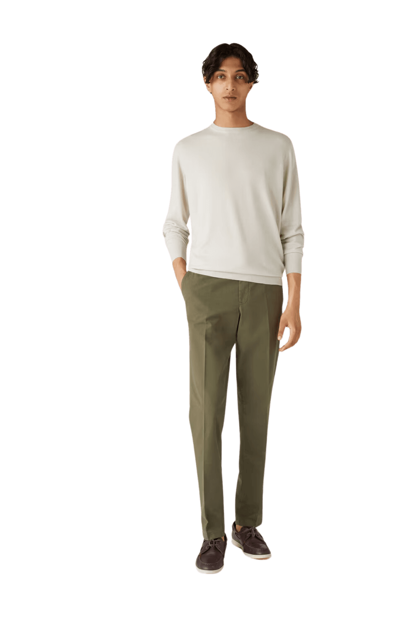 <tc>Loro Piana</tc> เสื้อคอกลม Superlight สำหรับผู้ชาย