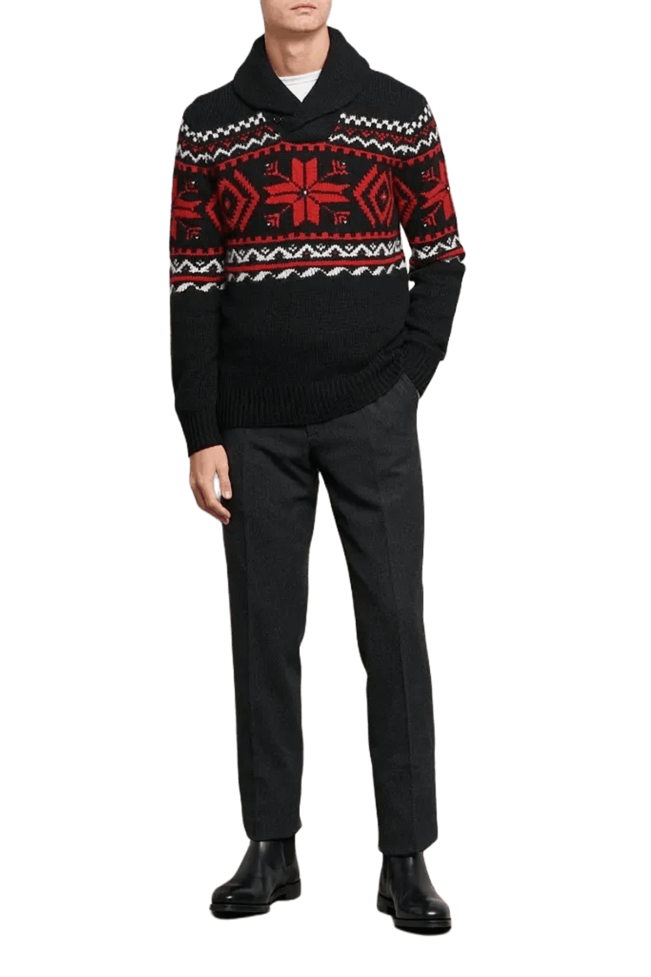 <tc>Ralph Lauren</tc> 男士雪花棉混紡套頭衫