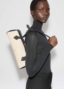 Alaia Le Teckel Medium Bag in Canvas and Nubuck