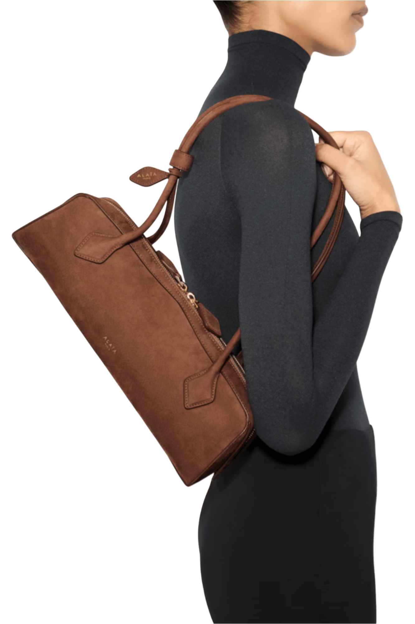 Alaia Le Teckel Medium Bag In Nubuck Calfskin
