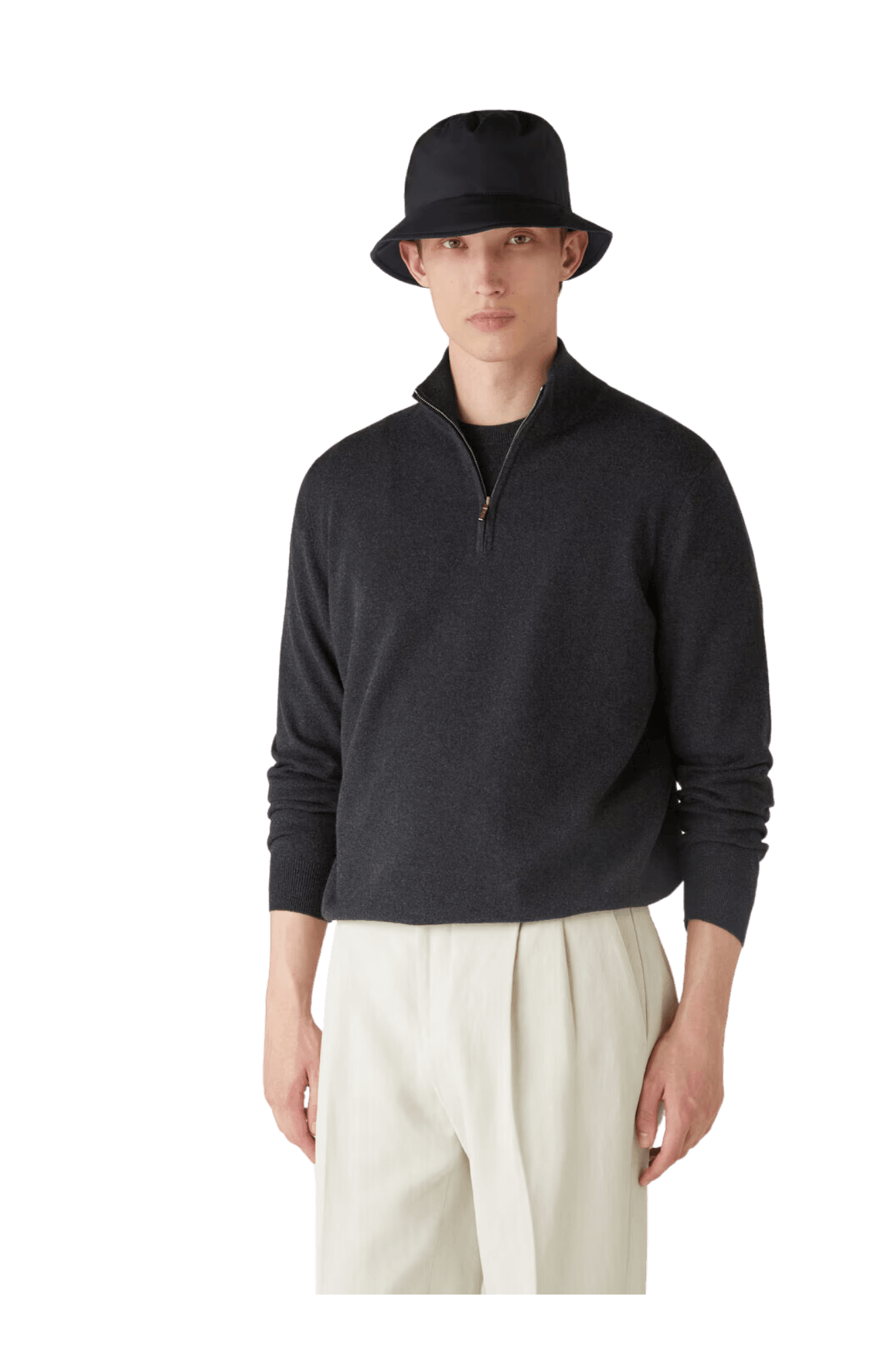 <tc>Loro Piana</tc> 男士經典半拉鍊