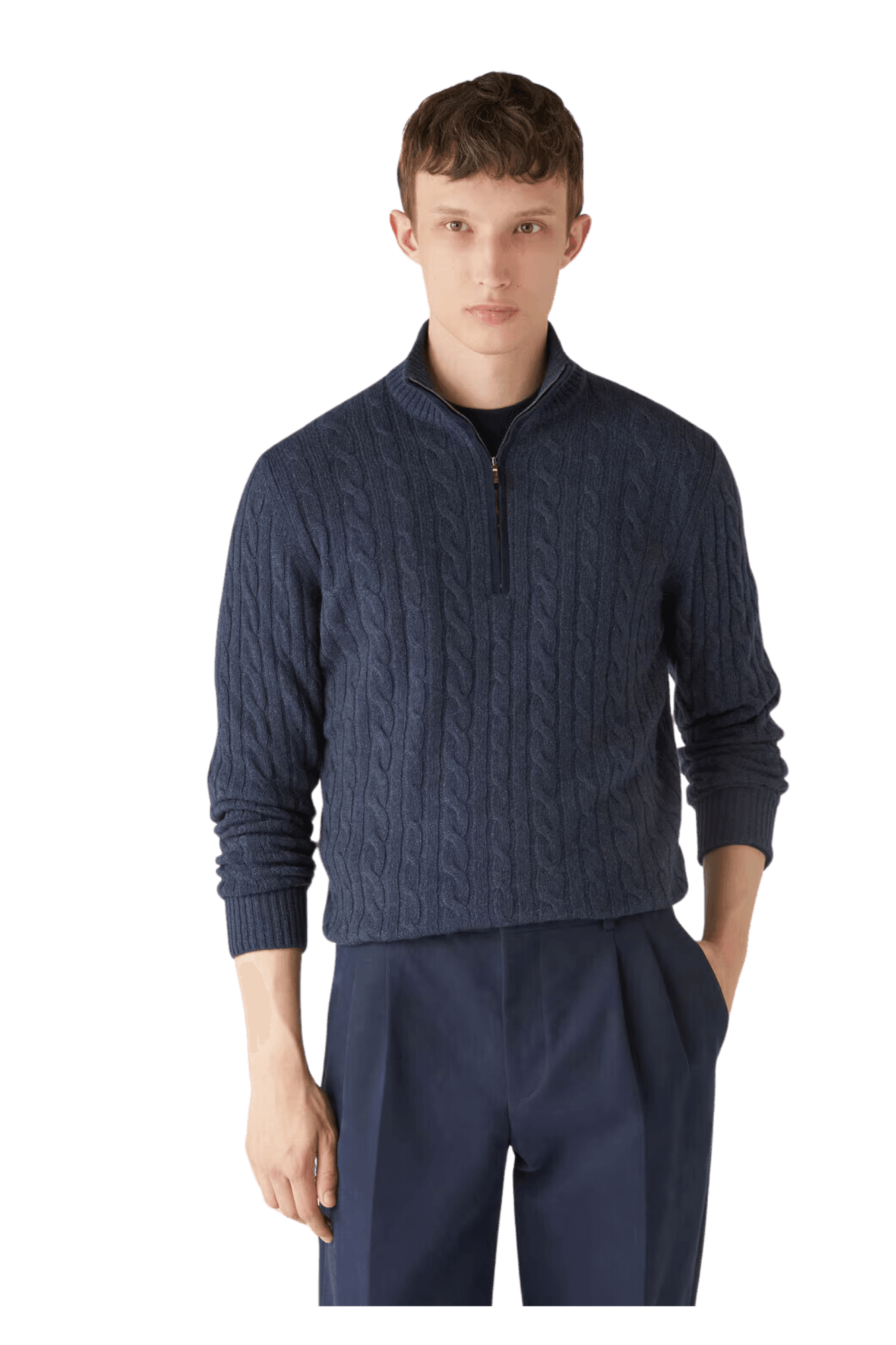 <tc>Loro Piana</tc> เสื้อจัมเปอร์เทรคเซียสำหรับผู้ชาย