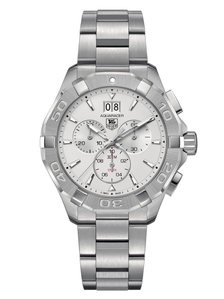 TAG Heuer Aquaracer Quartz Chronograph Grey Dial 43mm Men's Watch