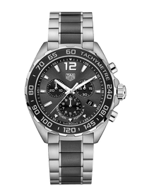 TAG Heuer Formula 1 Chronograph Quartz Steel & Black Ceramic Band 43mm Men's Watch