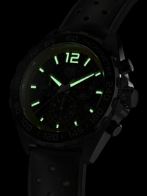 TAG Heuer Formula 1 Chronograph Quartz Black Dial Rubber Strap 43mm Men's Watch