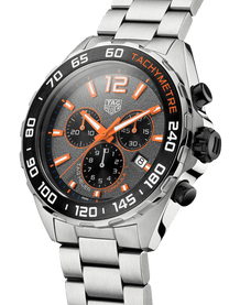 TAG Heuer Formula 1 Chronograph Grey Dial Orange Trims 43mm Men's Watch