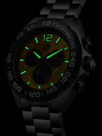 TAG Heuer Formula 1 Chronograph Quartz Yellow Dial 43mm Men's Watch