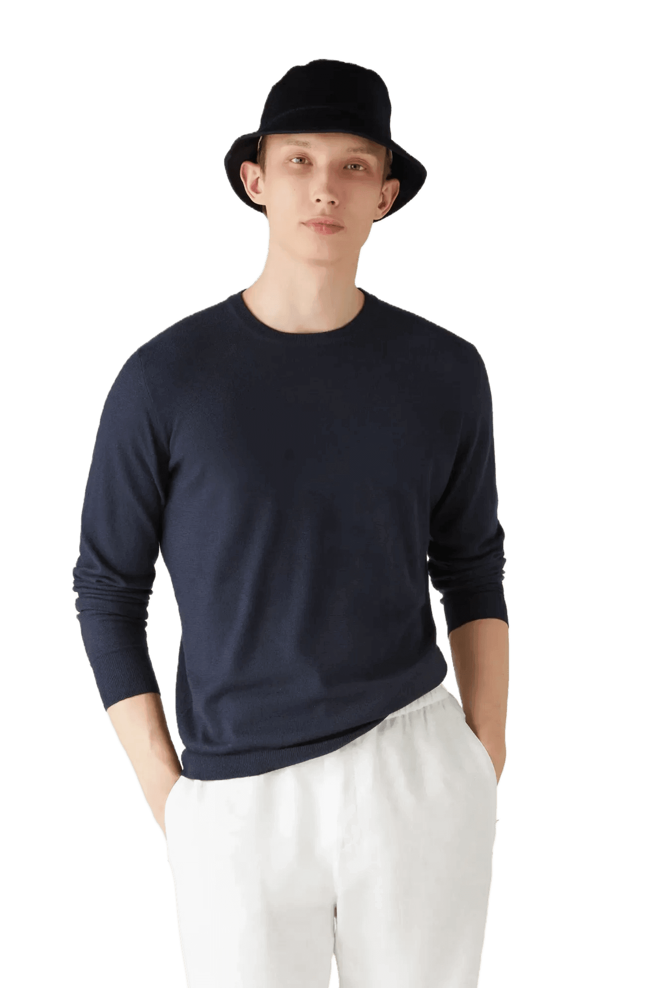 <tc>Loro Piana</tc> เสื้อคอกลม Superlight สำหรับผู้ชาย