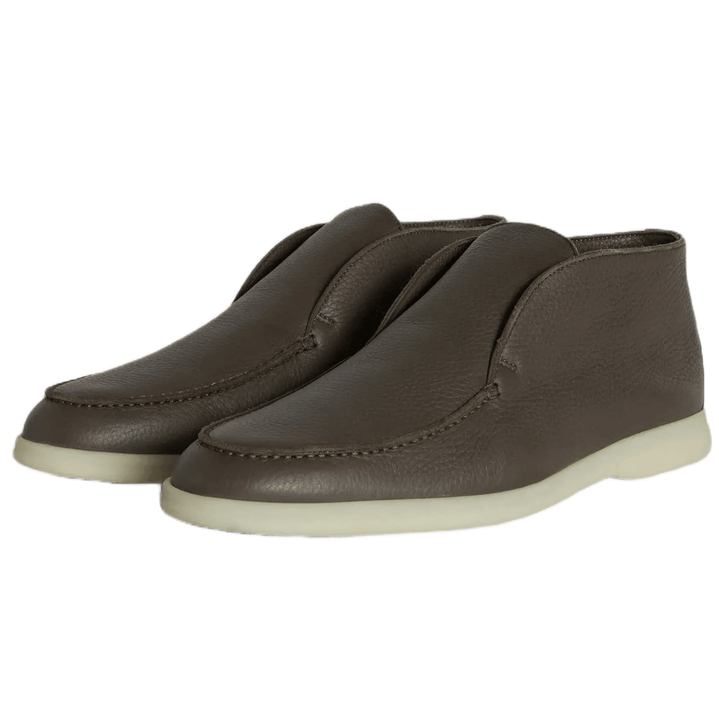 <tc>Loro Piana</tc> 男士露趾踝靴（鹿皮配海狸毛皮）