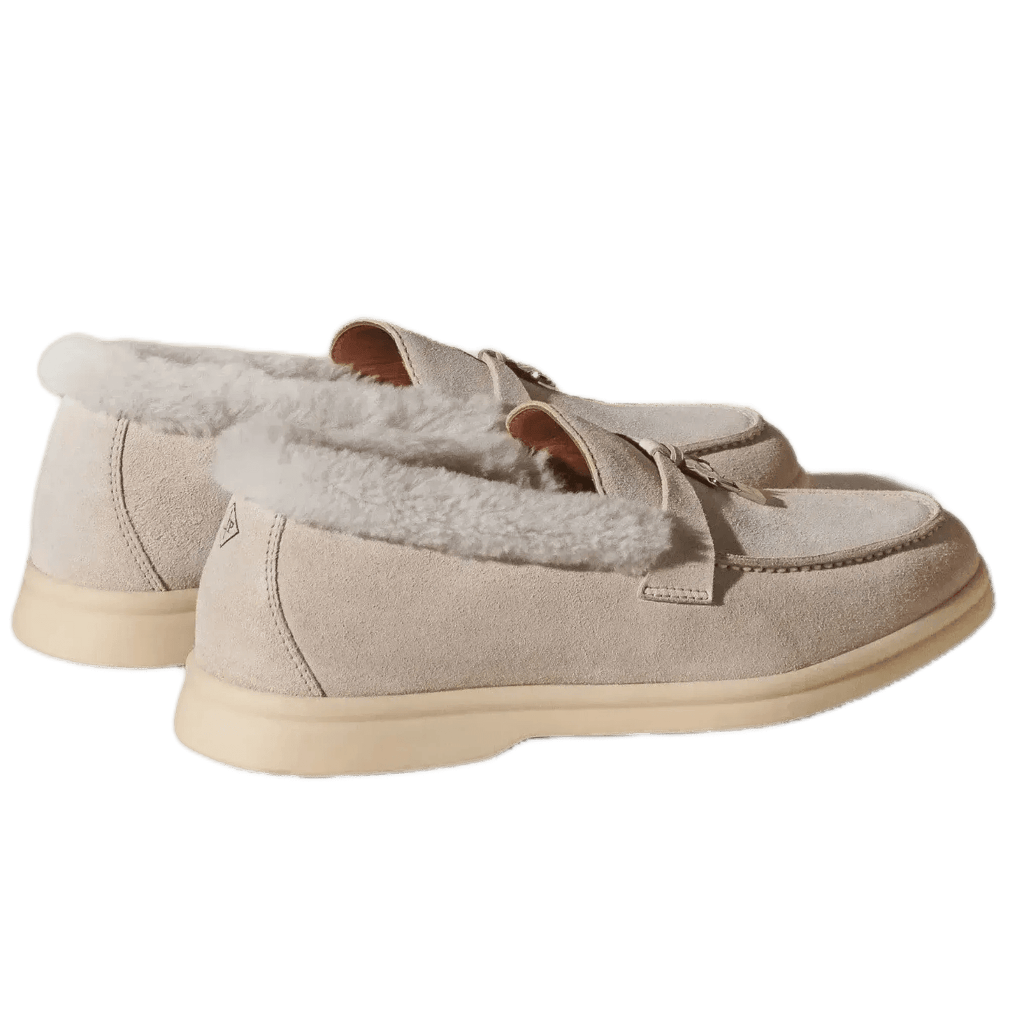 <tc>Loro Piana</tc> 女士夏季 Charms Walk 樂福鞋（麂皮配海狸毛）