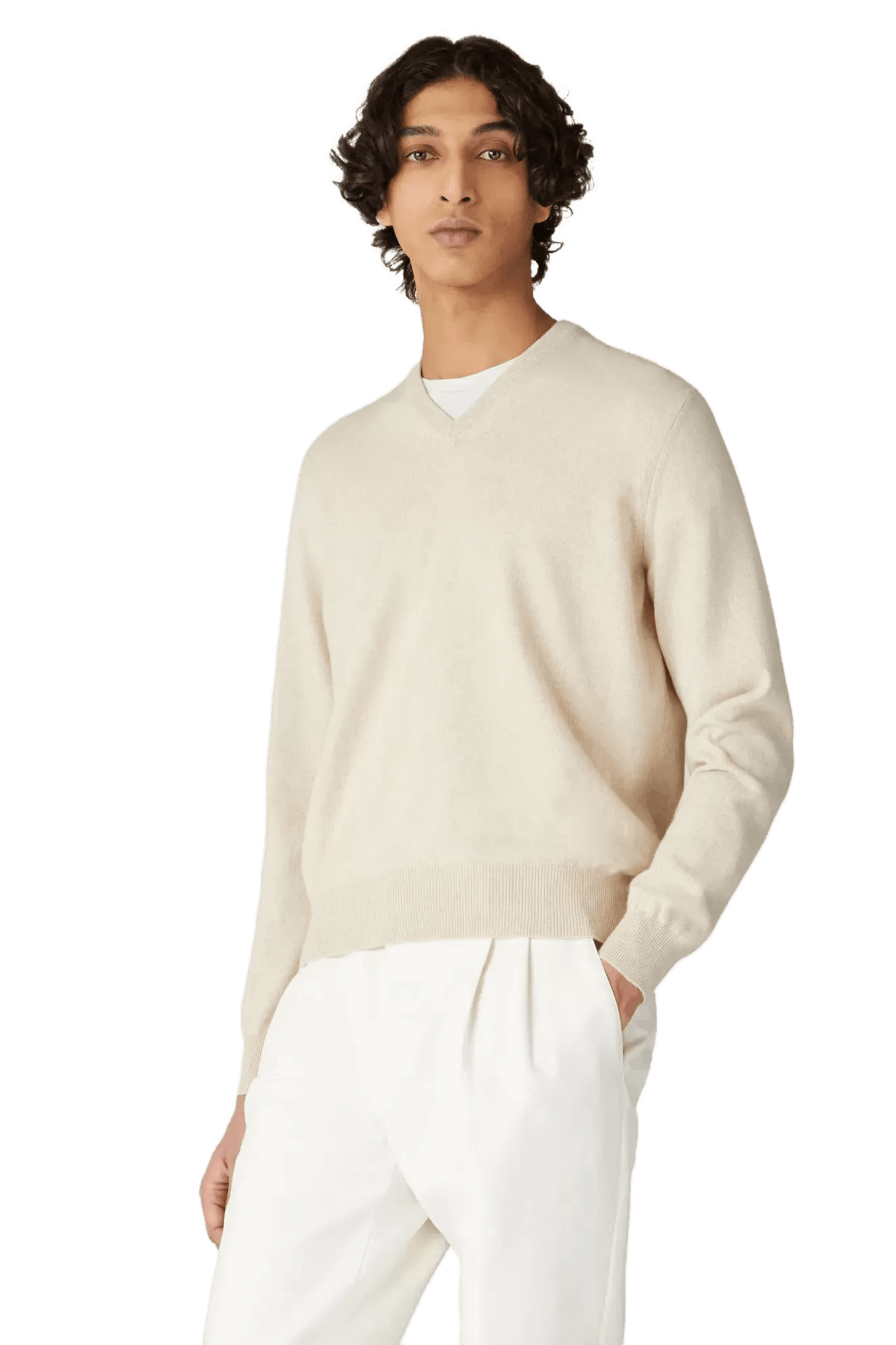 <tc>Loro Piana</tc> เสื้อคอวีคลาสสิกสำหรับผู้ชาย