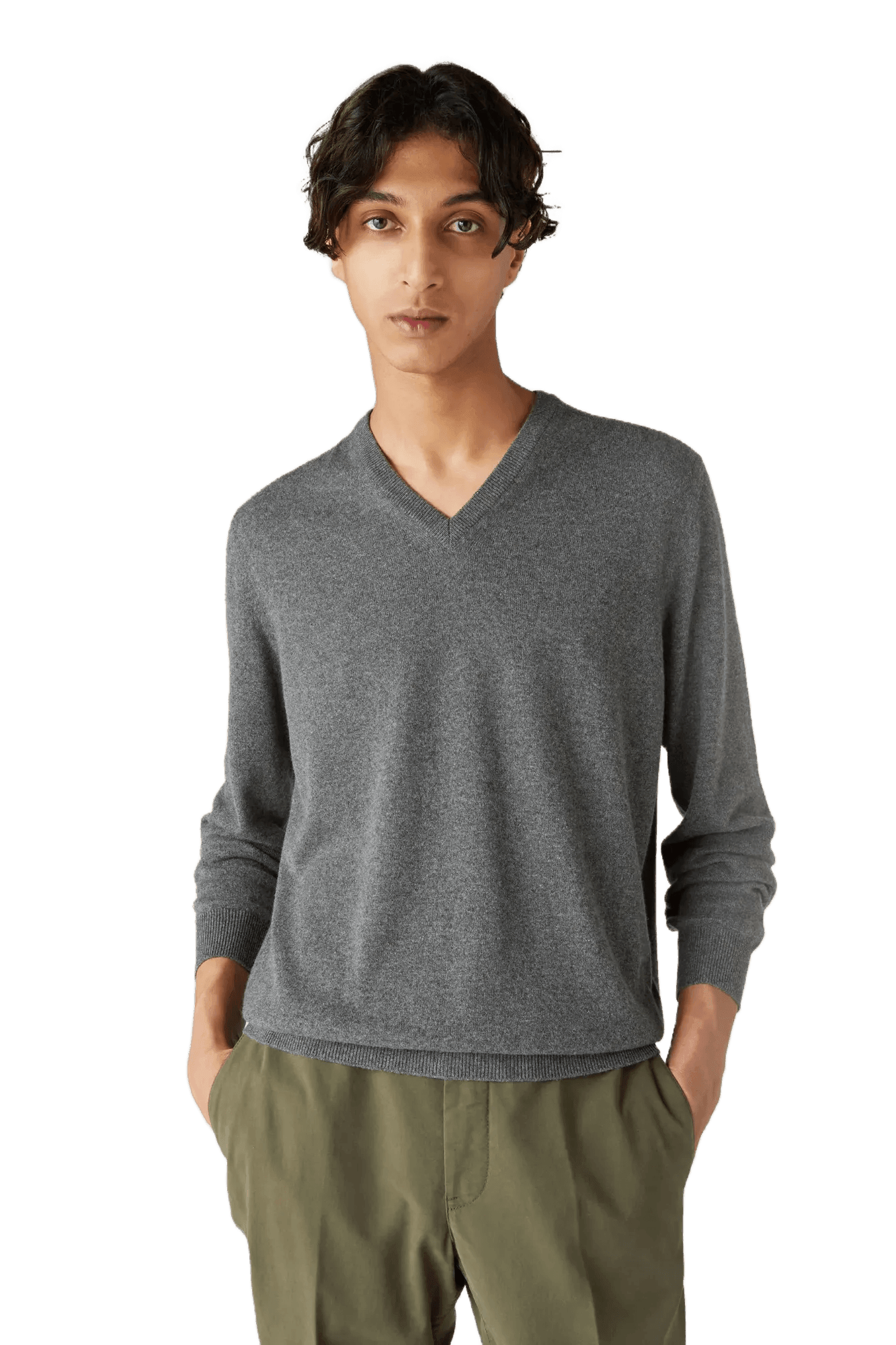 <tc>Loro Piana</tc> เสื้อคอวีคลาสสิกสำหรับผู้ชาย