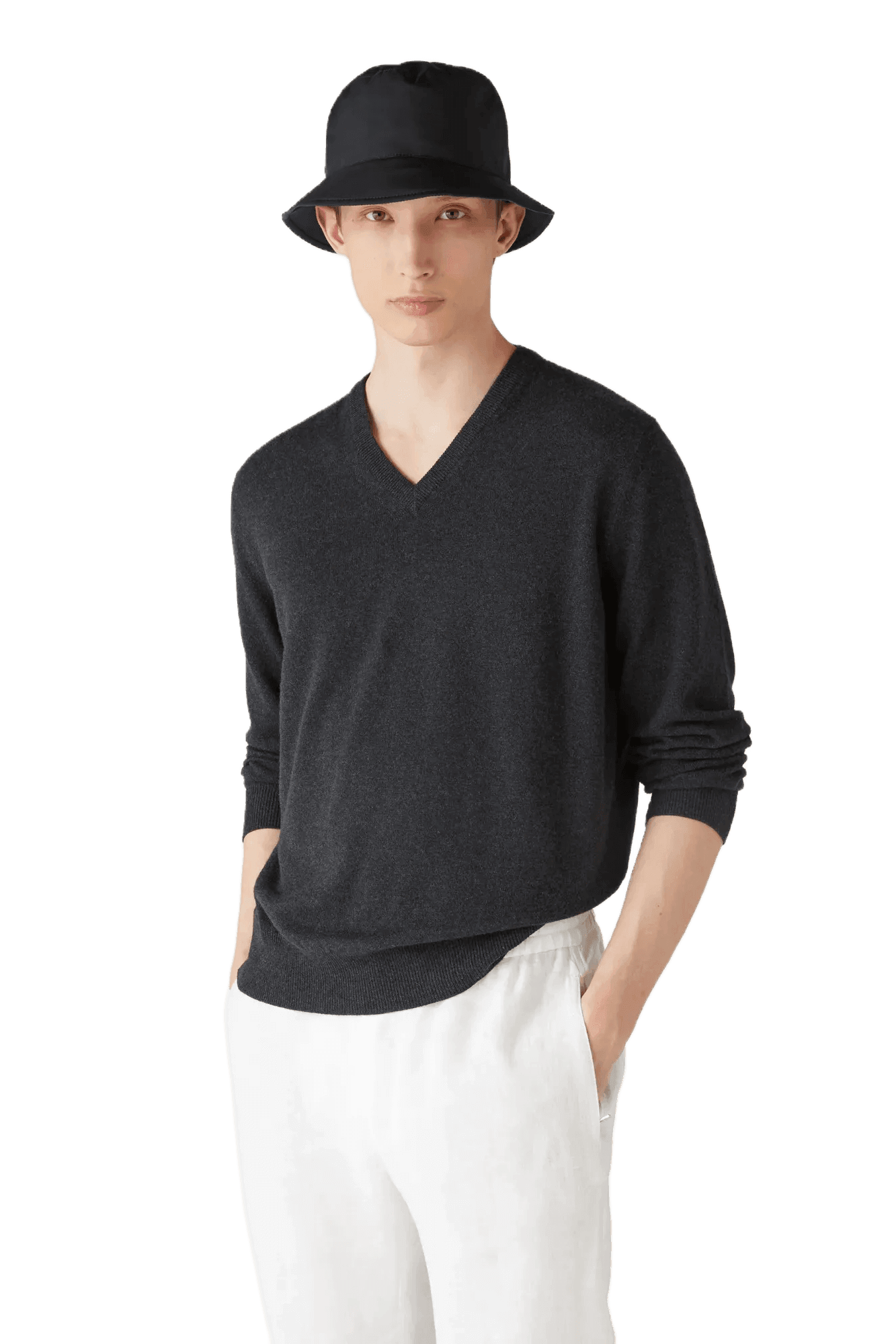 <tc>Loro Piana</tc> เสื้อคอวีคลาสสิกสำหรับผู้ชาย