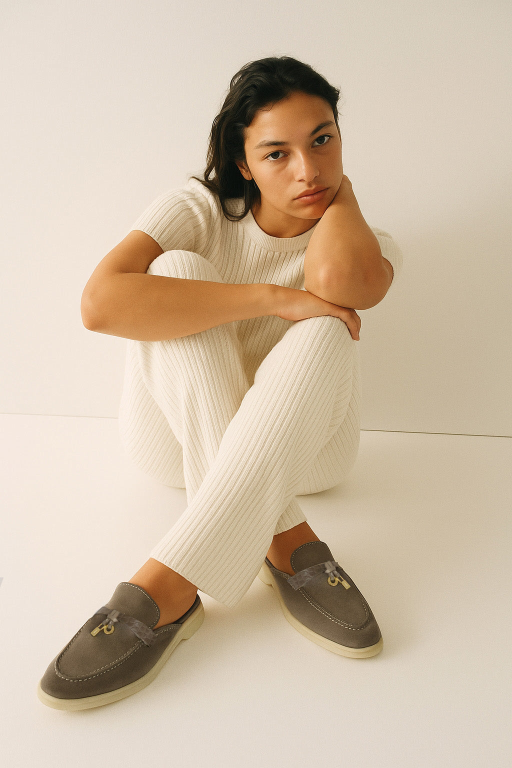<tc>Loro Piana</tc> Charms Walk Babouche 女士樂福鞋