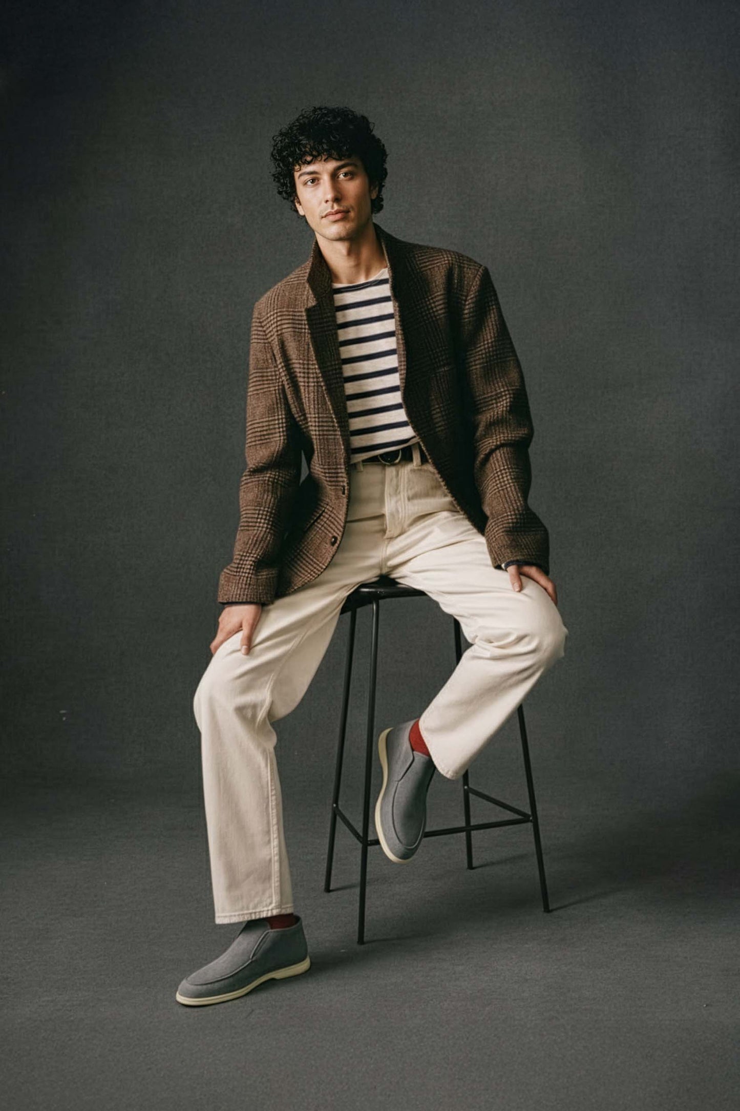 <tc>Loro Piana</tc> メンズ オープンウォーク チャッカブーツ