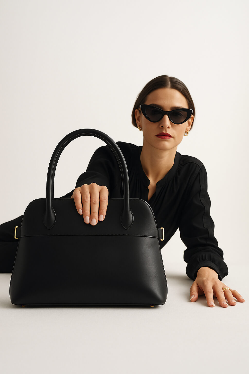 <tc>The Row</tc> Soft Margaux 12 皮革手袋