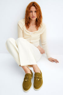 <tc>Loro Piana</tc> 女士夏季 Charms Walk 樂福鞋（絨面革）