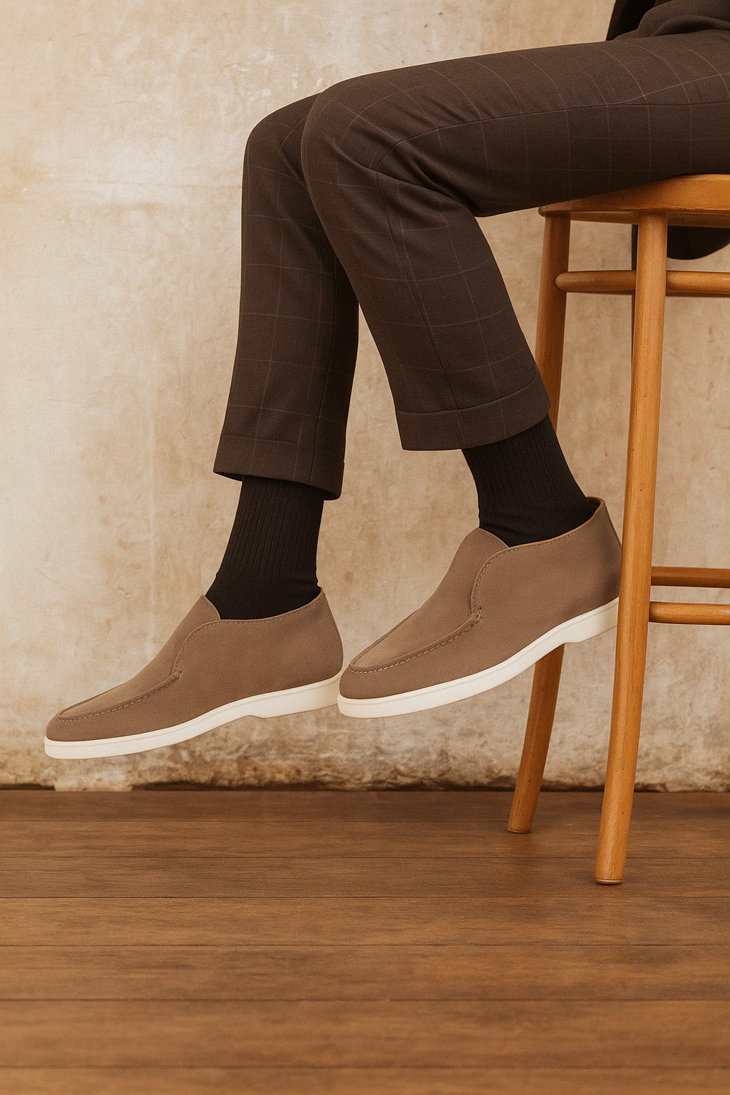 <tc>Loro Piana</tc> メンズ オープンウォーク チャッカブーツ