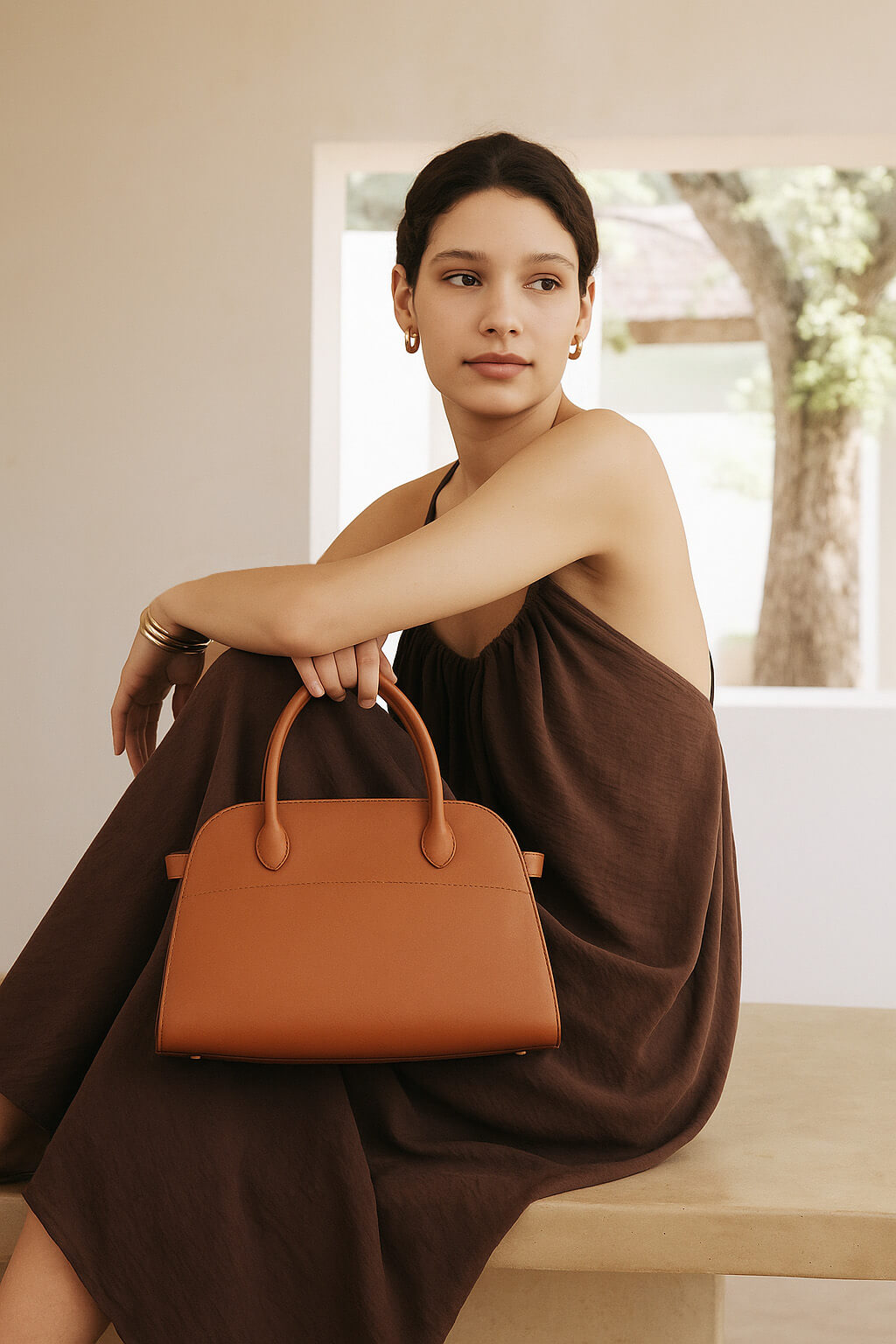 <tc>The Row</tc> Soft Margaux 10 皮革手袋
