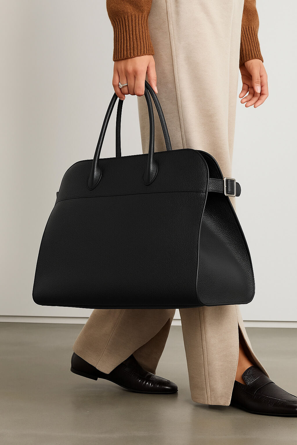 <tc>The Row</tc> Margaux 17 柔軟皮革包