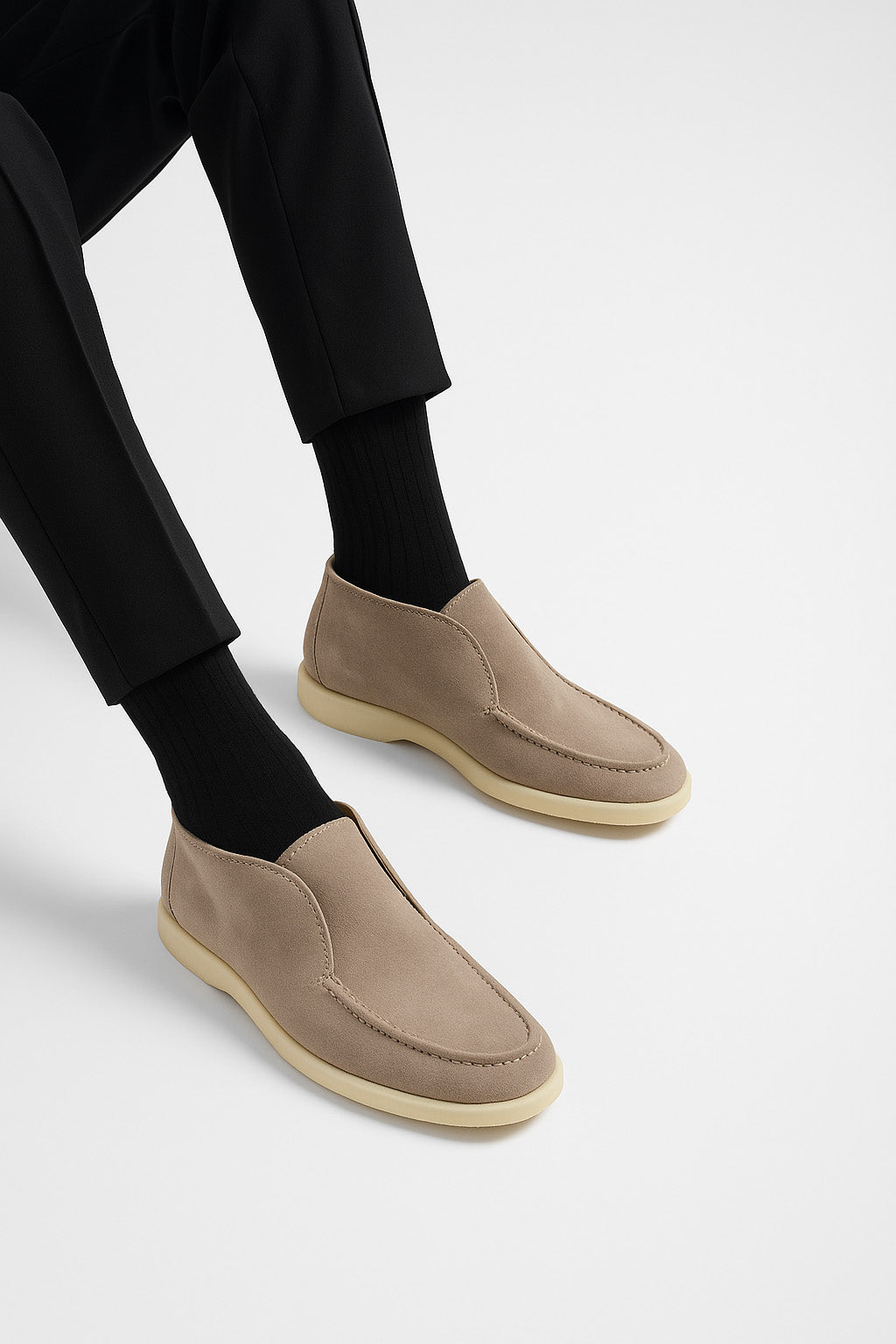 <tc>Loro Piana</tc> メンズ オープンウォーク チャッカブーツ