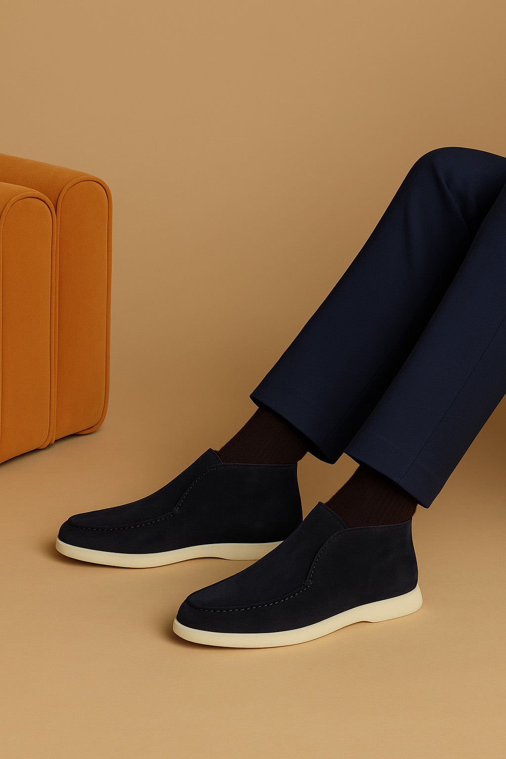 <tc>Loro Piana</tc> メンズ オープンウォーク チャッカブーツ