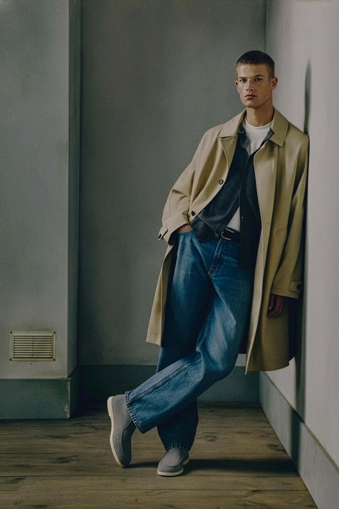 <tc>Loro Piana</tc> メンズ オープンウォーク チャッカブーツ