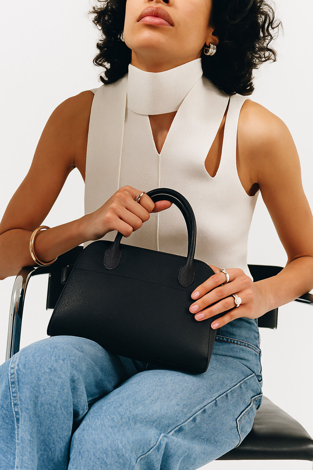 <tc>The Row</tc> Soft Margaux 10 皮革手袋