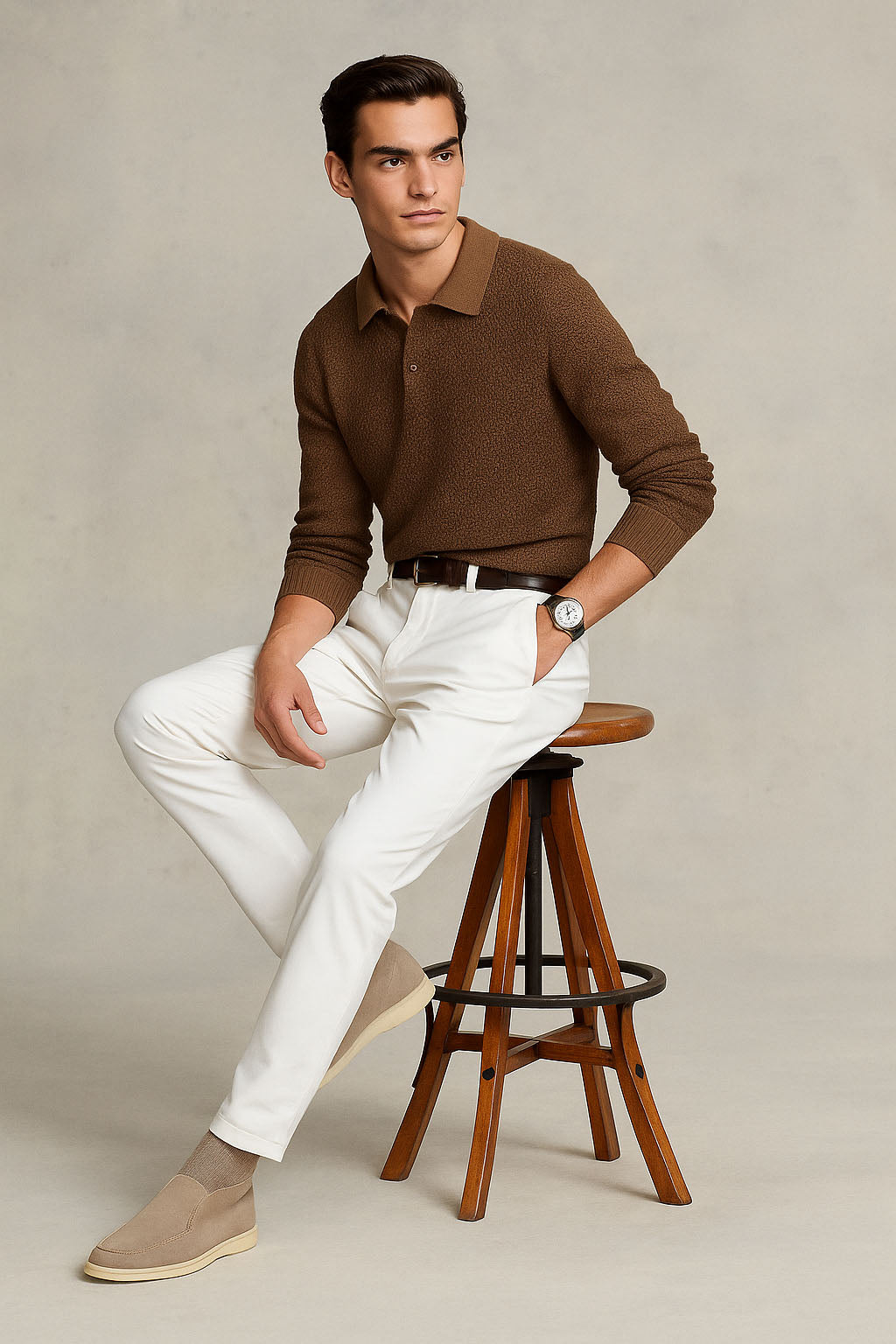 <tc>Loro Piana</tc> メンズ オープンウォーク チャッカブーツ