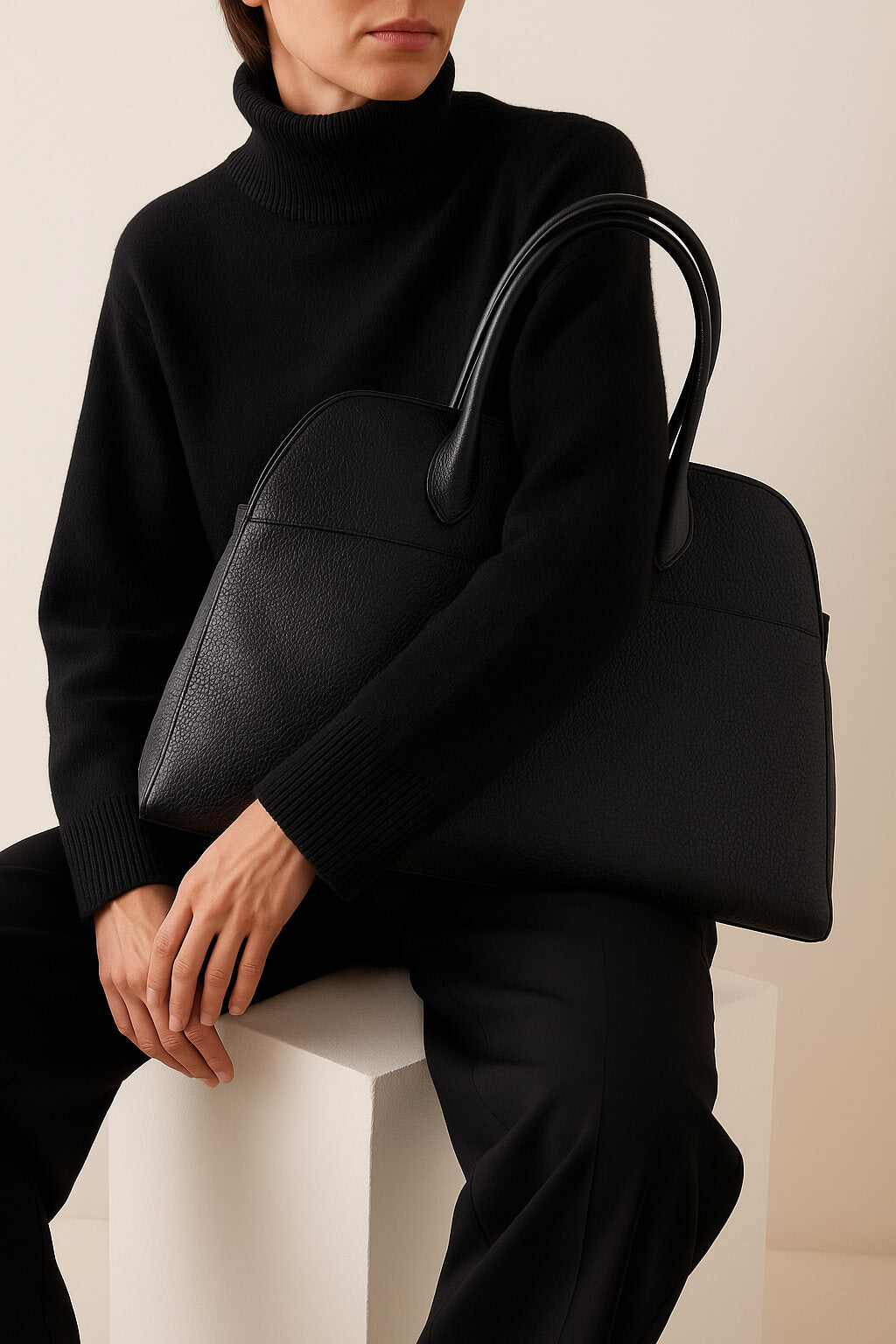 <tc>The Row</tc> Margaux 17 柔軟皮革包