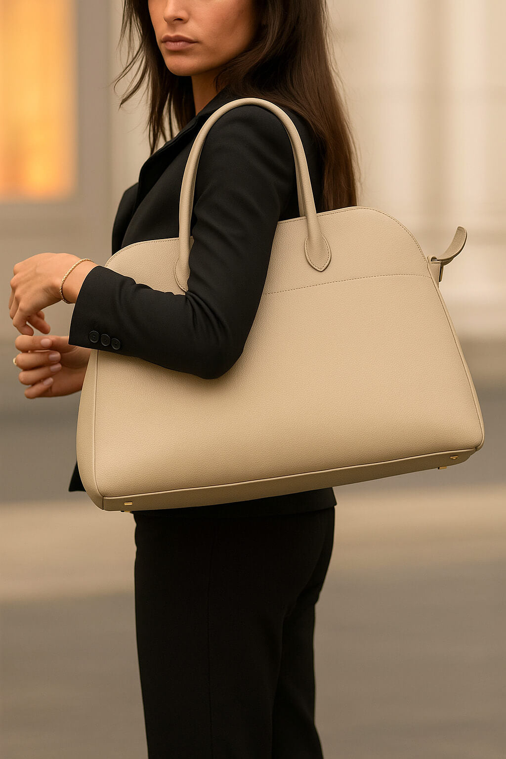 <tc>The Row</tc> Margaux 17 柔軟皮革包