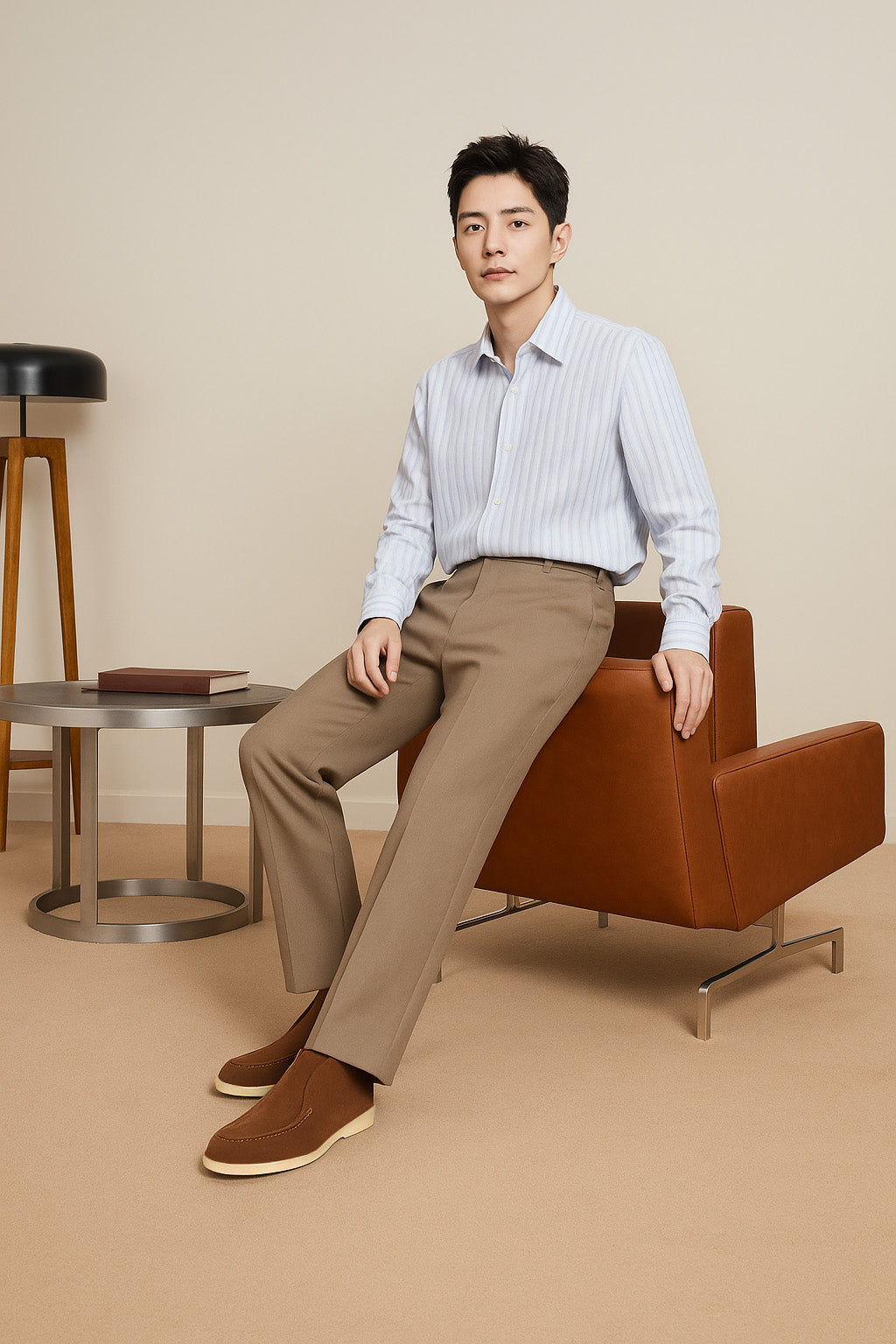 <tc>Loro Piana</tc> メンズ オープンウォーク チャッカブーツ