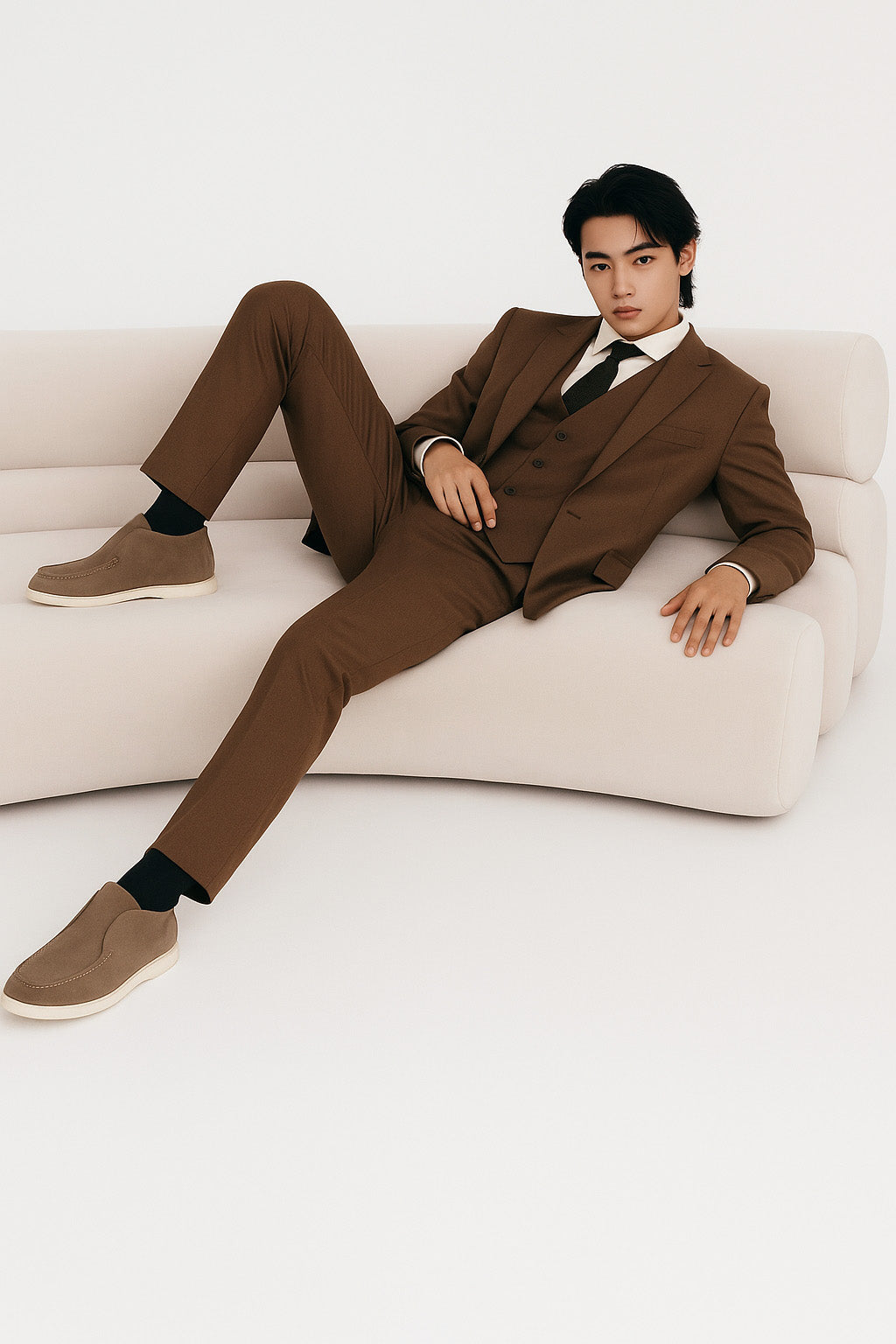 <tc>Loro Piana</tc> メンズ オープンウォーク チャッカブーツ