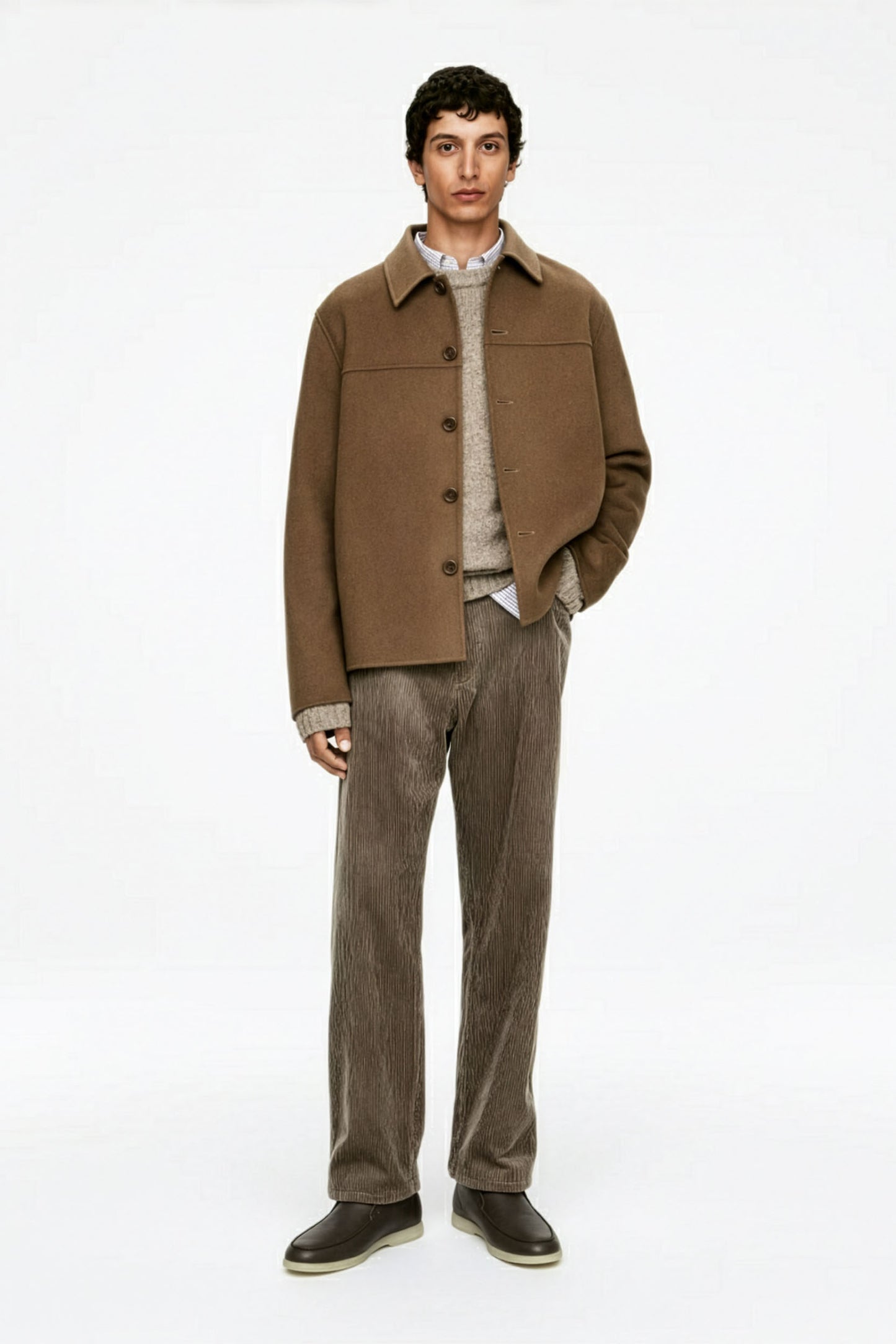<tc>Loro Piana</tc> 男士露趾踝靴（鹿皮配海狸毛皮）