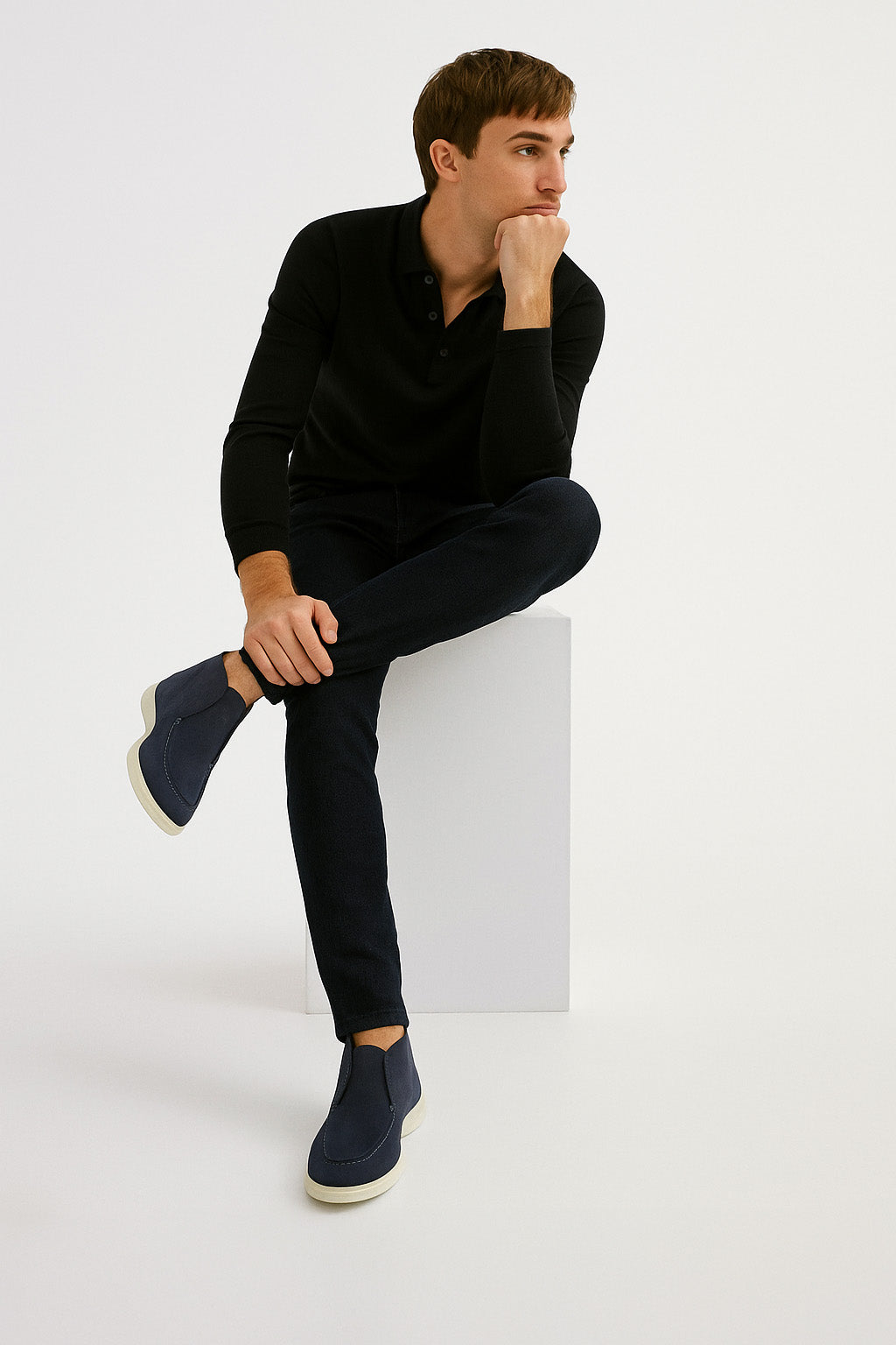 <tc>Loro Piana</tc> メンズ オープンウォーク チャッカブーツ