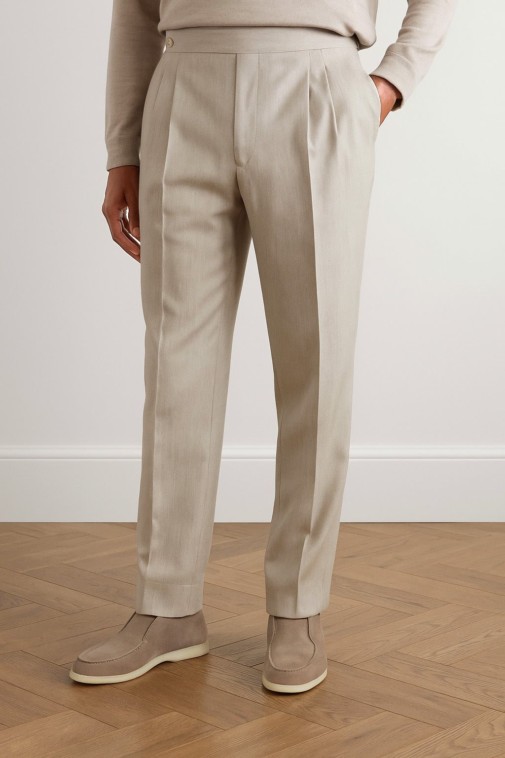 <tc>Loro Piana</tc> メンズ オープンウォーク チャッカブーツ