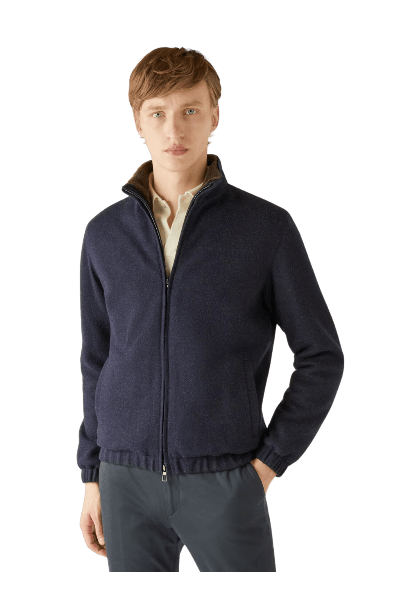 <tc>Loro Piana</tc> Suéter bomber para hombre
