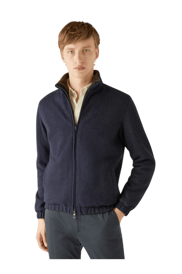 <tc>Loro Piana</tc> Suéter bomber para hombre