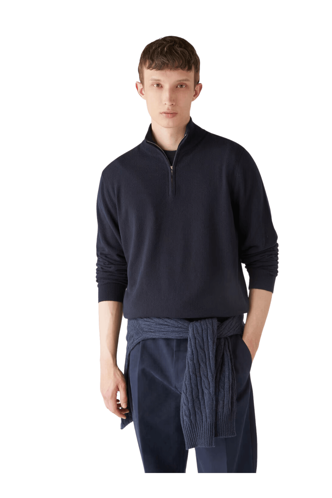 <tc>Loro Piana</tc> 男士經典半拉鍊