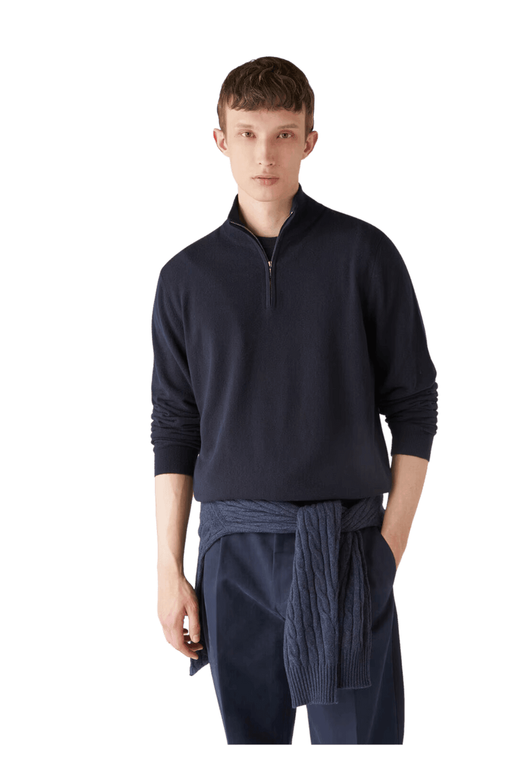 <tc>Loro Piana</tc> 男士經典半拉鍊