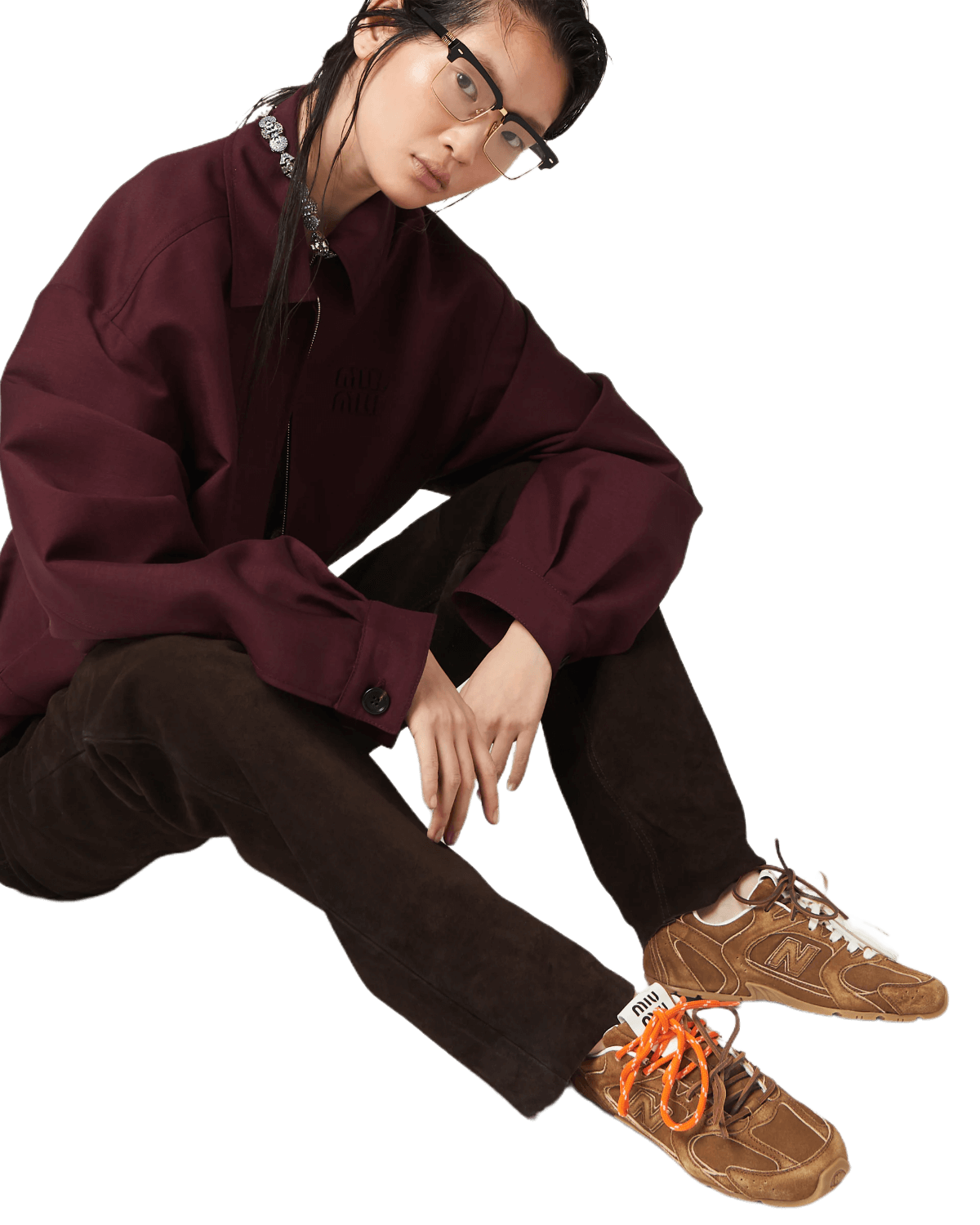 New Balance X Miu Miu 530 SL suede women's sneakers
