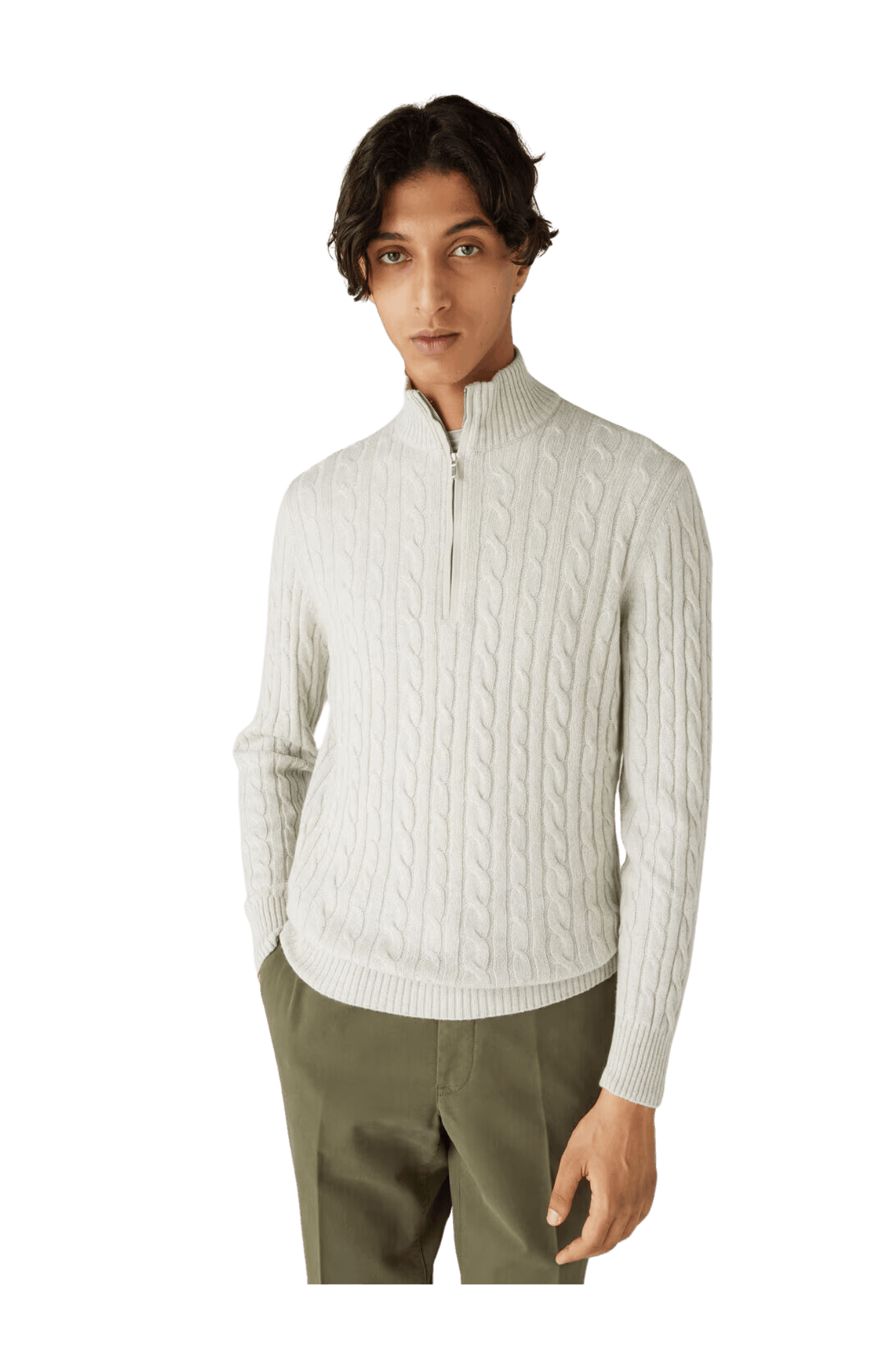 <tc>Loro Piana</tc> เสื้อจัมเปอร์เทรคเซียสำหรับผู้ชาย