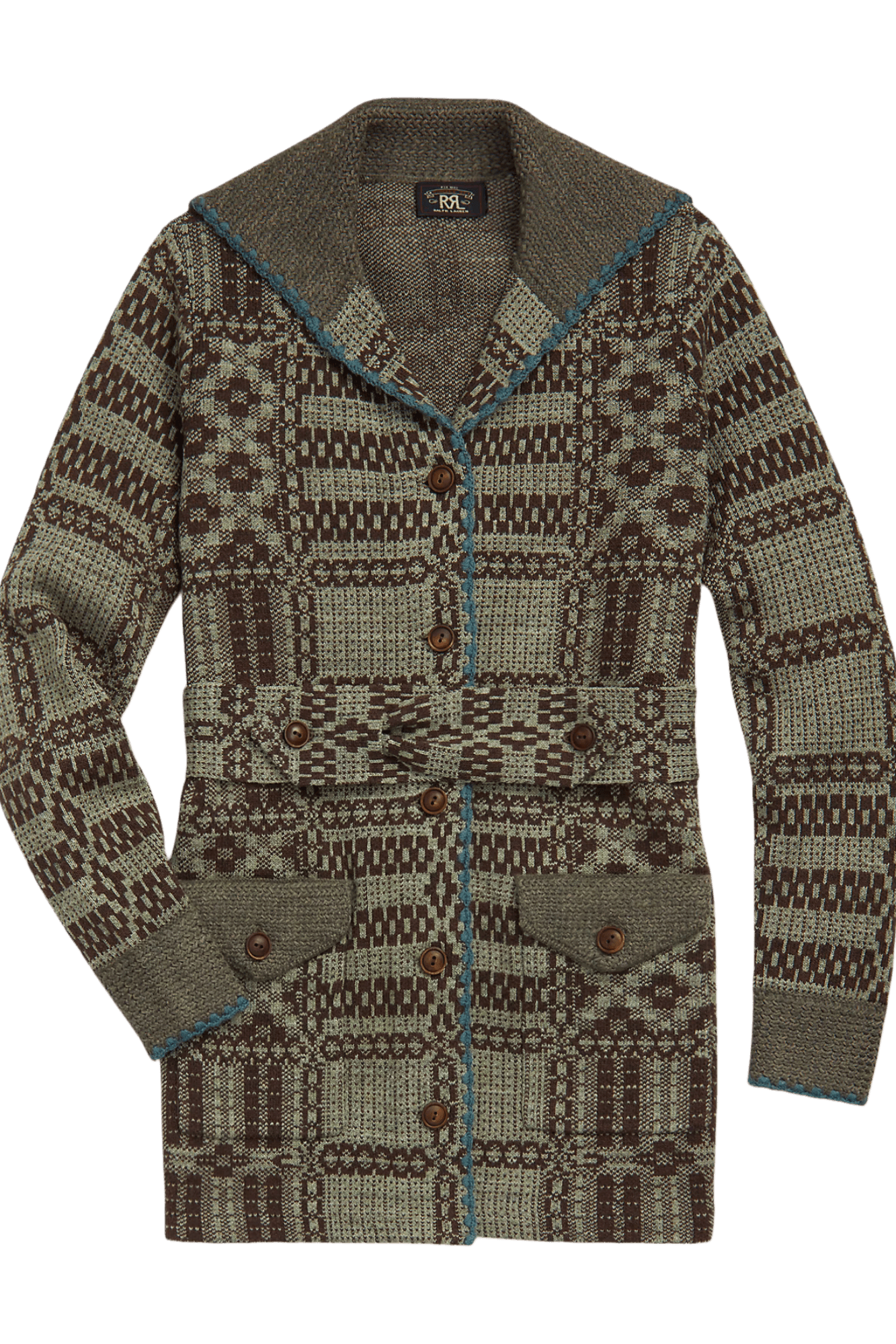 <tc>Ralph Lauren</tc> 女士束帶提花開襟衫