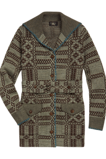 <tc>Ralph Lauren</tc> 女士束帶提花開襟衫