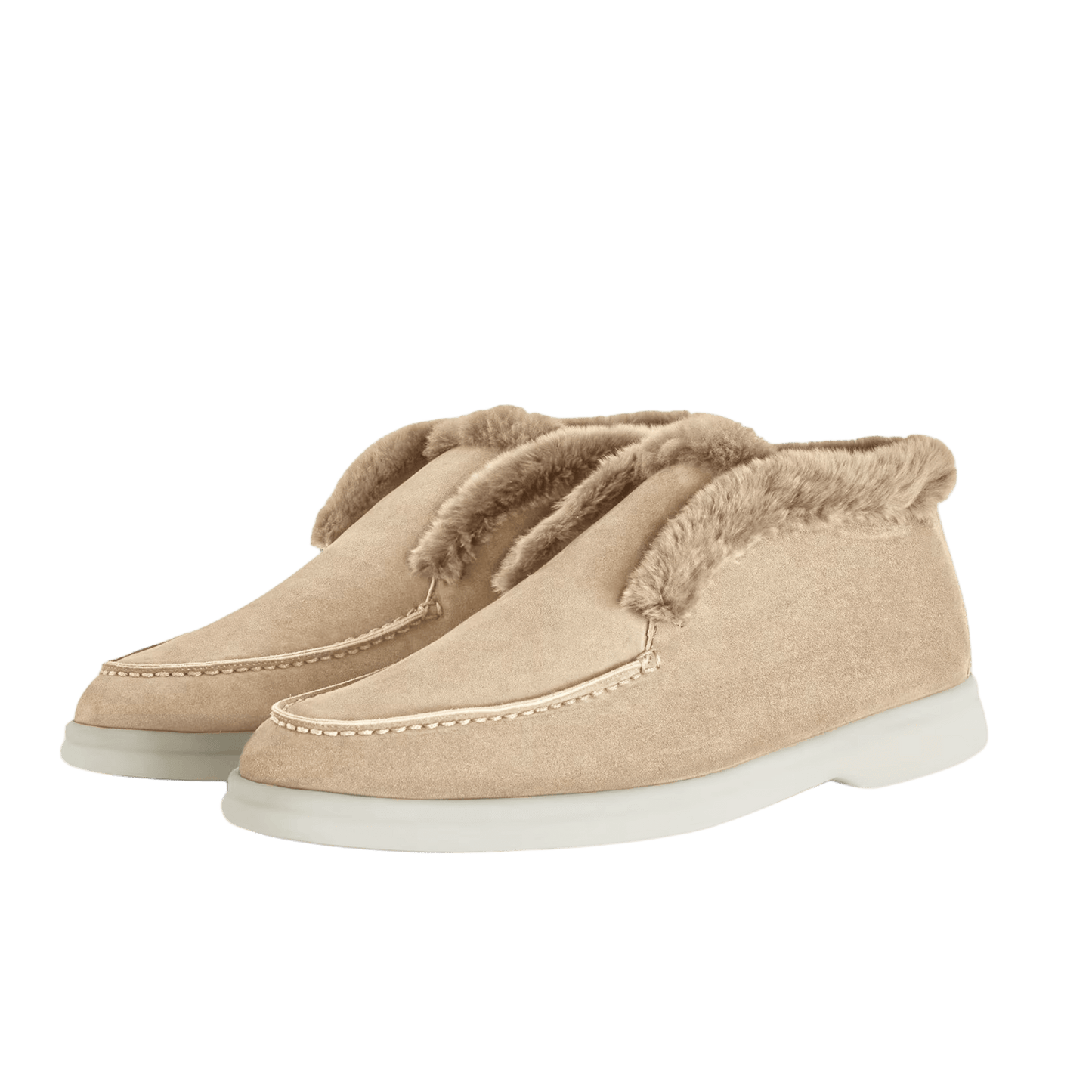 Loro Piana Women's Open Walk Ankle Boot (Suede with Beaver Fur)