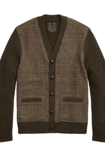 <tc>Ralph Lauren</tc> 男士格倫格子拼接羊毛開襟衫