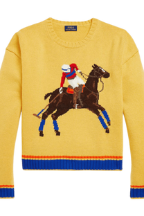 <tc>Ralph Lauren</tc> 女士嵌花針織羊毛毛衣