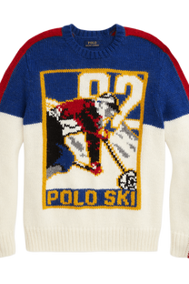 <tc>Ralph Lauren</tc> 男士 Polo 滑雪羊毛混紡毛衣