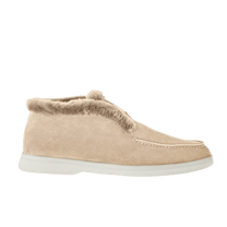 Loro Piana Women's Open Walk Ankle Boot (Suede with Beaver Fur)